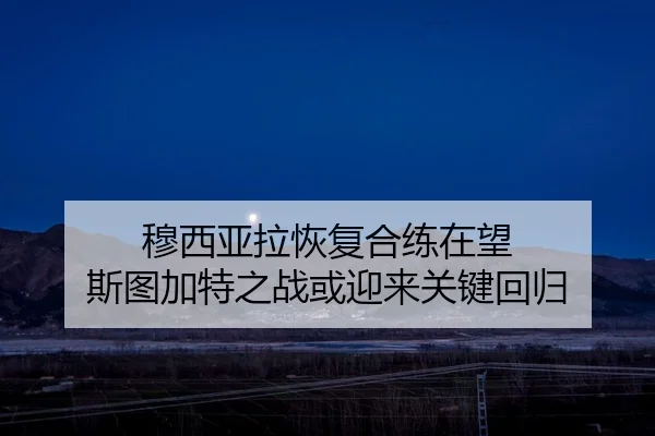 穆西亚拉恢复合练在望 斯图加特之战或迎来关键回归